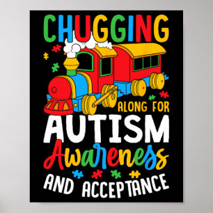 Umarmung für die Akzeptanz des Autismus Tra Poster
