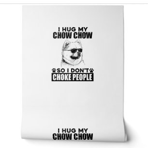 Umarmung meiner Chow Chow, damit ich nicht Leute e Tapete