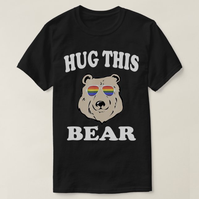 Umarmung seines Bären Gay LGB Funny Gift  T-Shirt (Design vorne)