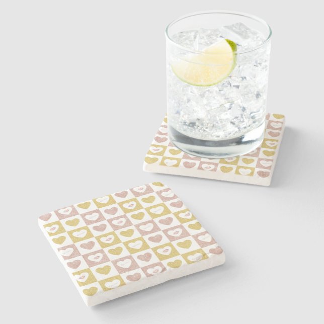 Umarmung Steinuntersetzer (Seitenansicht)