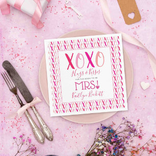 Umarmungen & Küsse (XOXO) Valentinstag Brautparty Serviette