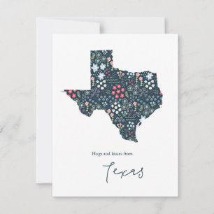 Umarmungen und Küsse aus Texas Feiertagskarte