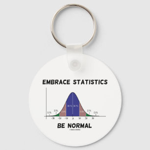 Umarmungs-Statistiken sind normal (Bell-Kurve) Schlüsselanhänger