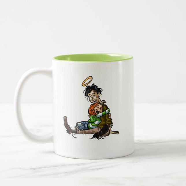Umarmungs-Tasse Zweifarbige Tasse (Links)