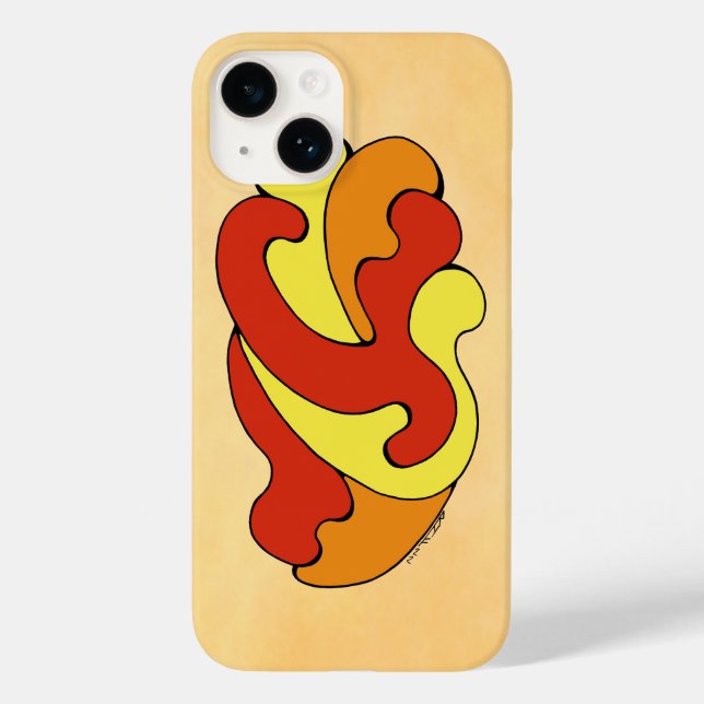 Umarmungskurven (Gelb, Rot, Orange) Case-Mate iPhone 14 Hülle (Rückseite)