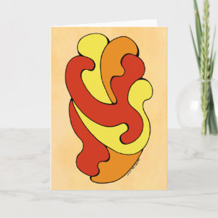 Umarmungskurven (Gelb, Rot, Orange) Karte