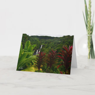 Umauma Falls, Hawaii-Karte Dankeskarte