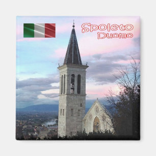 UMB012 SPOLETO, Kathedrale, Umbrien, Italien, Kühl Magnet