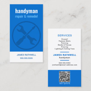 Umbau von Handyman-Reparaturen QR-Code Visitenkarte
