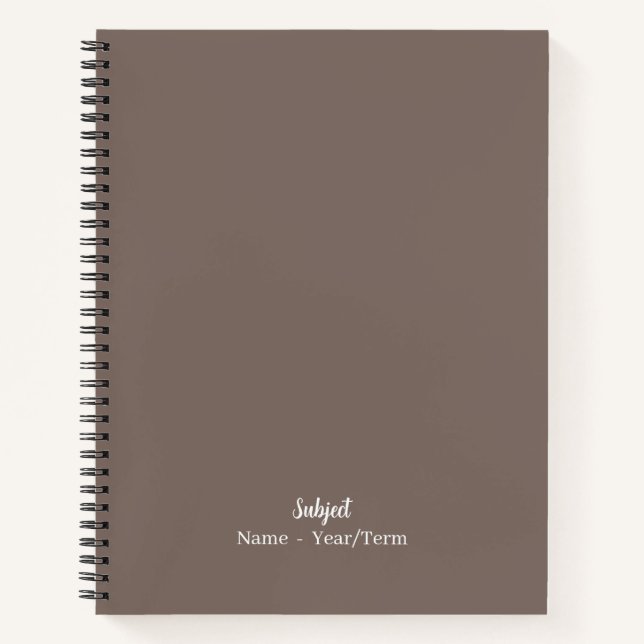 Umber Notizbuch (Vorderseite)