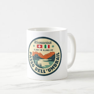 Umbrailpass Italien-Schweiz-Grenze Alpen Kaffeetasse