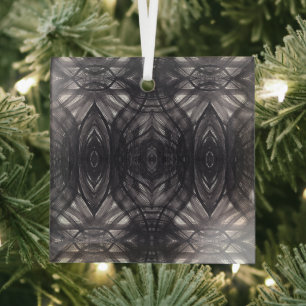 Umbral Schwarze abstrakte Aquarellkunst Ornament Aus Glas