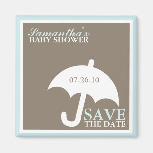 Umbrella Baby Shower Save the Date Magnete Magnet