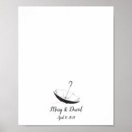 Umbrella Fingerprint Guestbook Poster