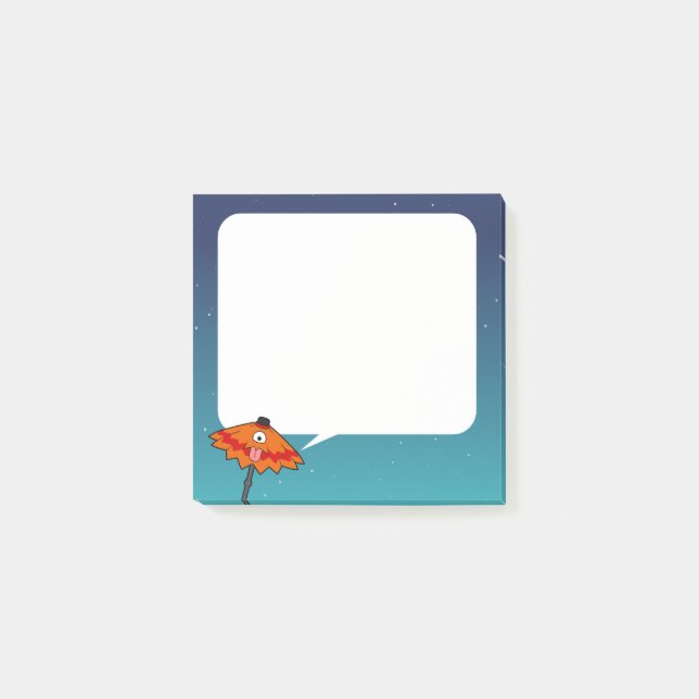 Umbrella Ghost Yokai: Karakasa-obake-Sprechblase Post-it Klebezettel (Vorderseite)