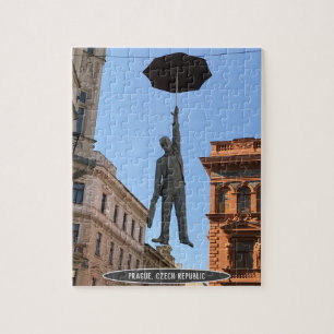 Umbrella Man Statue, Prag, Tschechische Republik