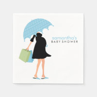Umbrella Mommy Baby Dusche {blau}