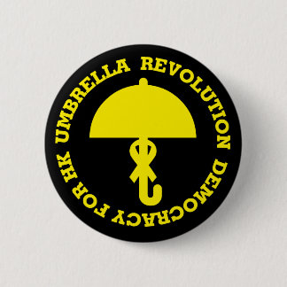 UMBRELLA REVOLUTION, DEMOCRACY FOR HK. BUTTON