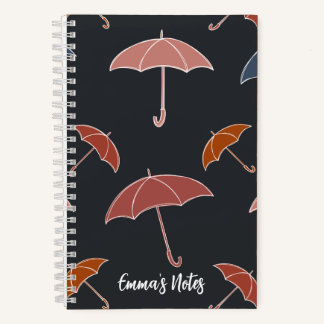 Umbrella Spiralnotebook | niedliches Herbstnoteboo Notizbuch