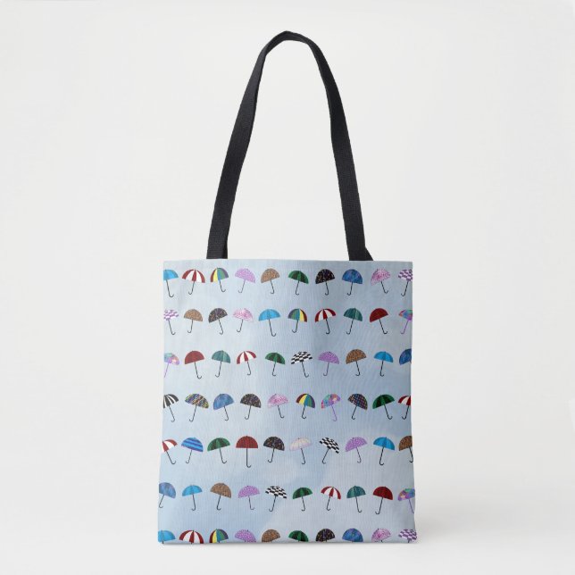 Umbrellas Allover Tote Bag Tasche (Vorderseite)
