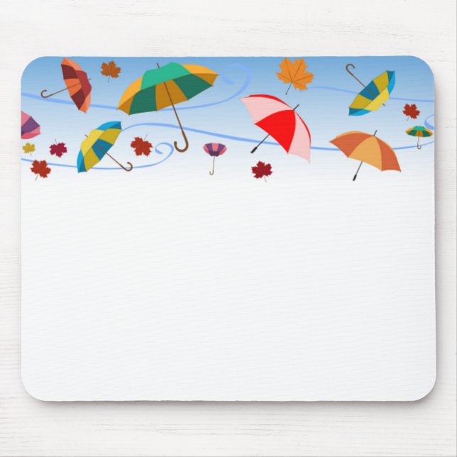 UMBRELLAS AND LEAVES PATTERN MOUSEPAD (Vorne)