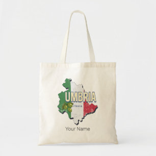 Umbrien Italien Retro Region Karte Vintag Souvenir Tragetasche