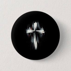 Umbwerfende Street Art Grafik Christliches Kreuz J Button