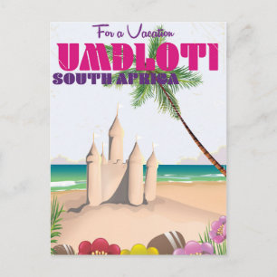 Umdloti Südafrika Reiseplakat Postkarte