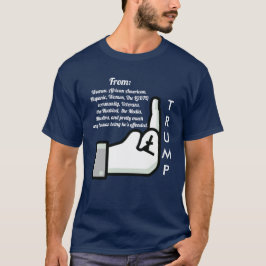 Umdrehen des Vogels und des Donald- TrumpShirts T-Shirt