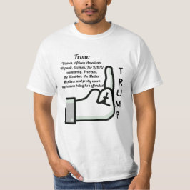 Umdrehen des Vogels und des Donald- TrumpShirts T-Shirt