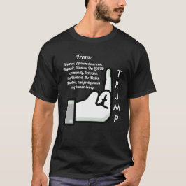 Umdrehen des Vogels und des Donald- TrumpShirts T-Shirt