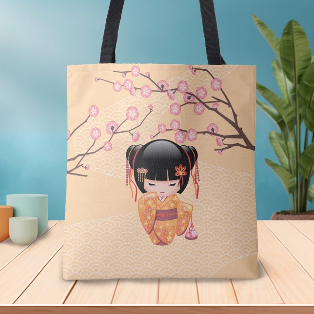 Ume Kokeshi Doll - Japanese Plum Geisha Girl Tasche (Von Creator hochgeladen)