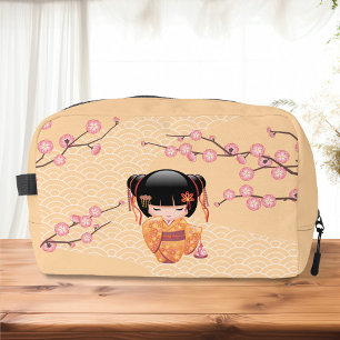 Ume Kokeshi Doll - Japanisch Peach Geisha Girl Waschbeutel