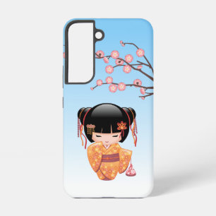 Ume Kokeshi Puppe - Japanisches Geisha-Mädchen Bla Samsung Galaxy Hülle