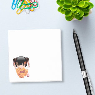 Ume Kokeshi Puppe - japanisches Post-it Klebezettel