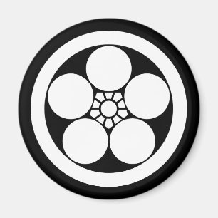 Umebachi-Stil-Pflaume Blüten im Kreis Magnet