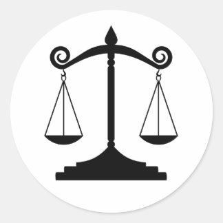 Umfang der Justiz (Gesetz) Runder Aufkleber