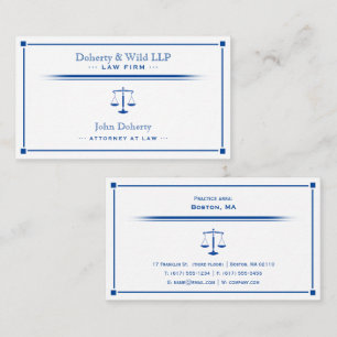 Umfang des JustizATTORNEY Exklusives Deep Blue Visitenkarte