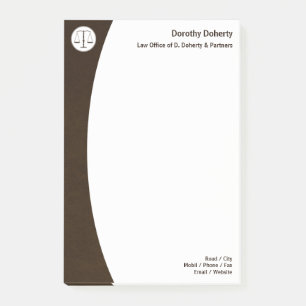 Umfang des Justizwesens Post-it Klebezettel