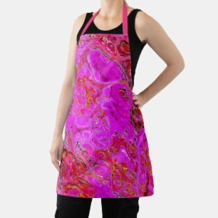 Umfassende Print-Schürze in Pink und Magenta Swir Schürze