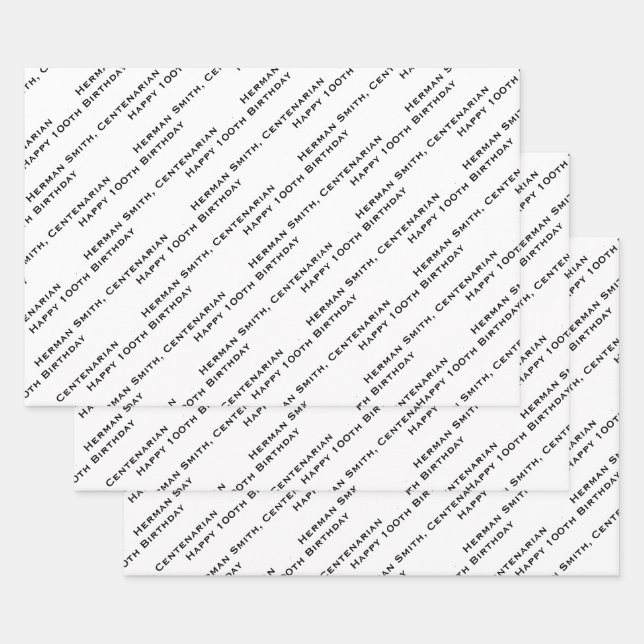 Umfassender Ausdruck des Meldungsmusters - Schwarz Geschenkpapier Set (Set)