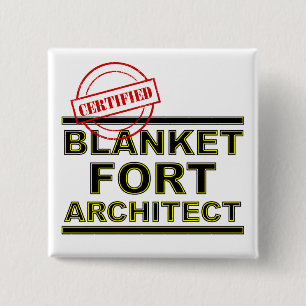 Umfassender Fort-Architekten-lustiges Button