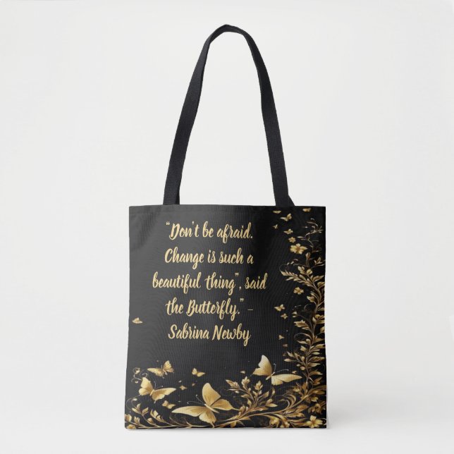 Umformung von Embras: Goldene Blume und Schmetterl Tasche (Vorderseite)