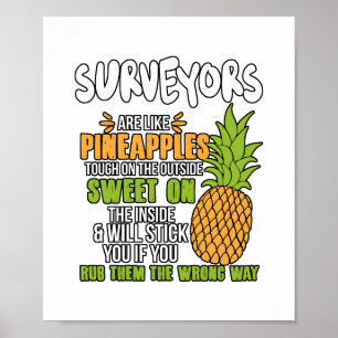 Umfragen sind wie Ananas. Poster