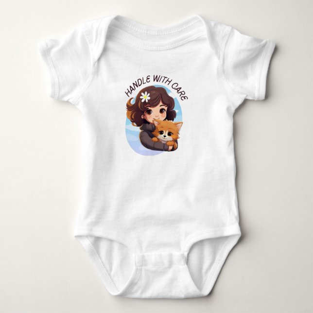Umgang mit dem Pflegekörper Baby Strampler (Vorderseite)