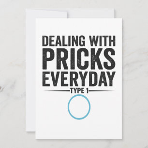 Umgang mit Pricks Alltag Typ 1 Diabetes Geschenk Dankeskarte