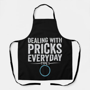 Umgang mit Pricks Alltag Typ 1 Diabetes Geschenk Schürze