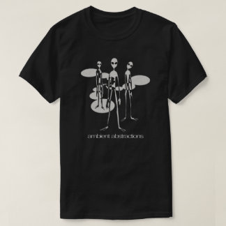 Umgebende Abstraktions-Außerirdische-schwarzes T-Shirt