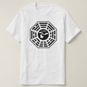Umgebendes Abstraktionen Bagua Logo-Shirt T-Shirt