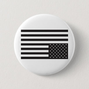 Umgedrehte amerikanische Flagge im Schwarzen Button